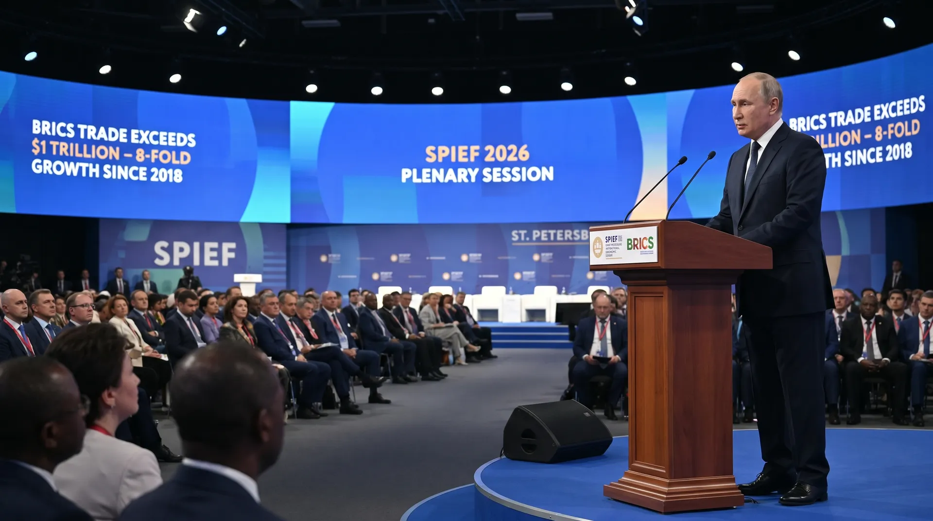 Putin no SPIEF: o comércio dos BRICS ultrapassou US тр 1 trilhão