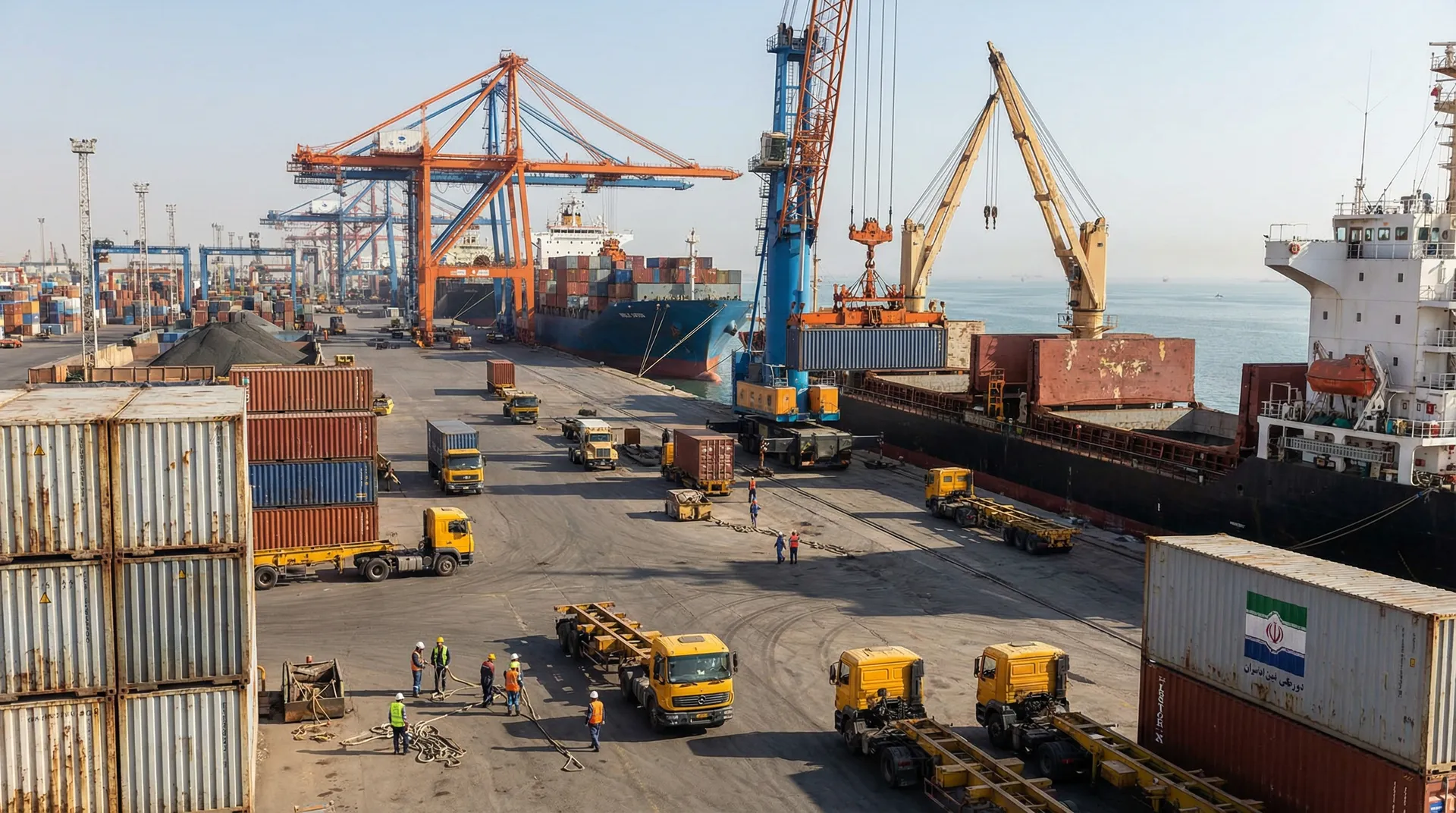 Portos do Irã mantêm ritmo de carga sem pausa